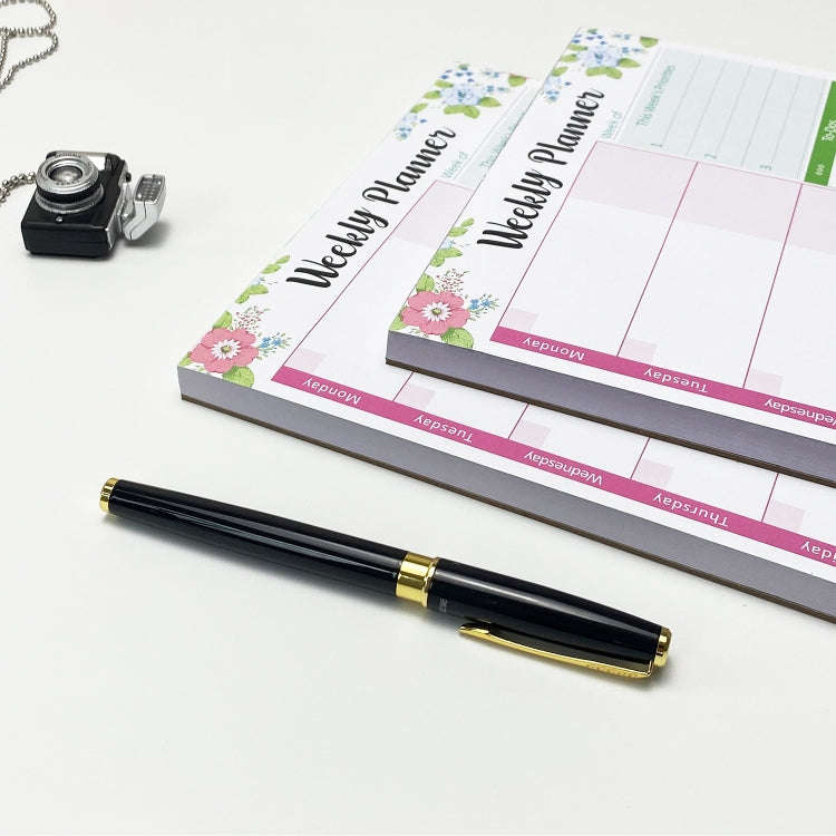 B5 52 Sheets Weekly Planner Tear-away Notepad Schedule Book To Do List Day Priorities(Style C)