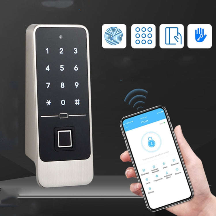 F8  Electronic Cabinet Lock Keyless Password Intelligent Card Unlock, Spec: Fingerprint Version