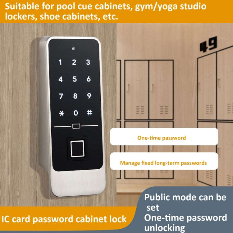 F8  Electronic Cabinet Lock Keyless Password Intelligent Card Unlock, Spec: Fingerprint Version