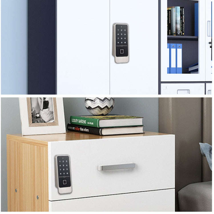 F8  Electronic Cabinet Lock Keyless Password Intelligent Card Unlock, Spec: Fingerprint Version