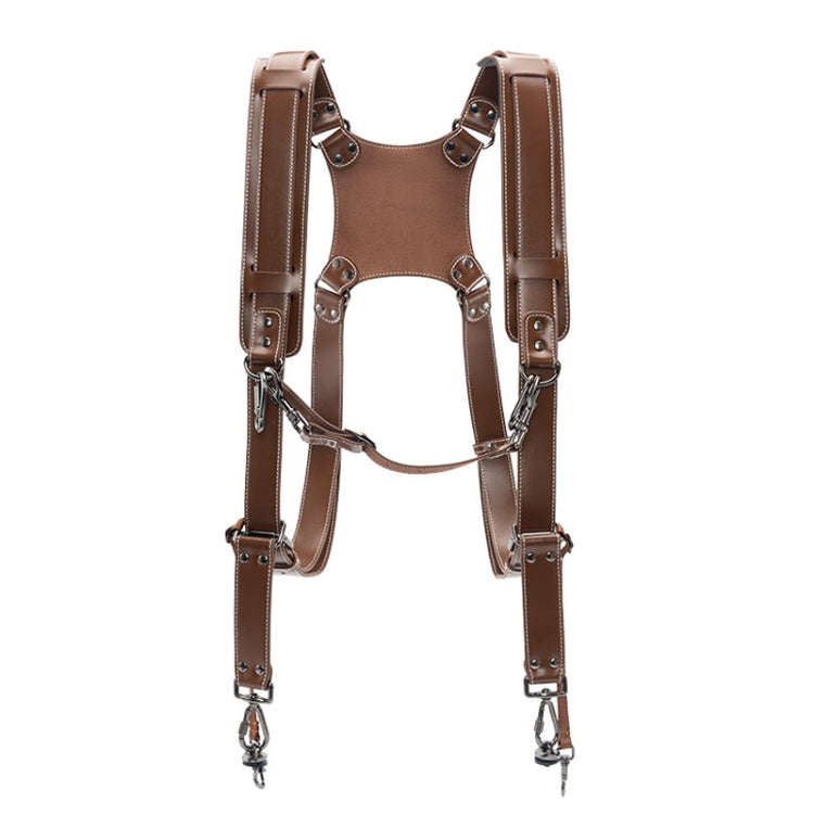 Cwatcun H90 Dual Camera Leather Strap Adjustable Multi-functional Convenient Camera Shoulder Stra...