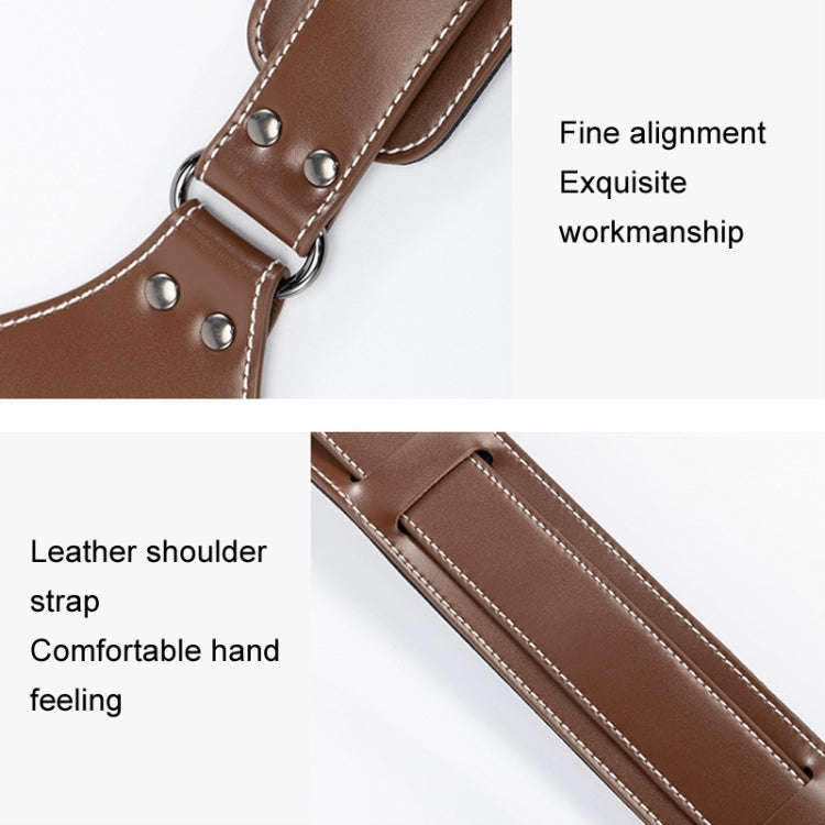 Cwatcun H90 Dual Camera Leather Strap Adjustable Multi-functional Convenient Camera Shoulder Stra...