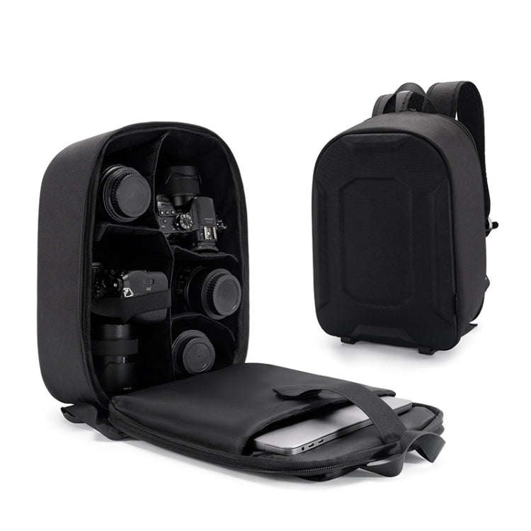 GELUZAK G19 1.0 Medium EVA Hard Shell Camera Bag SLR Camera Storage Backpack(Black)