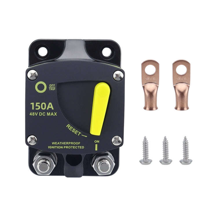 RV Yacht Manual Reset Ignition Protection Fuse Switch With Terminal Accessories, Current: 150A