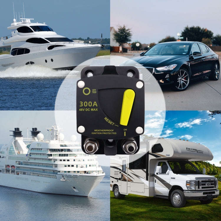 RV Yacht Manual Reset Ignition Protection Fuse Switch With Terminal Accessories, Current: 100A