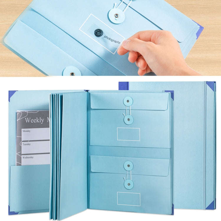 Accordion Document Bag File Folio Used to Record Key Personal Information Or Prepare For Emergenc...
