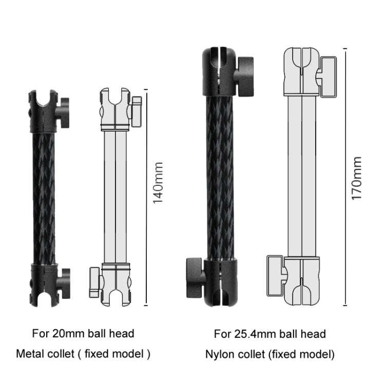 Car Phone Mount Extension Arm Double Jointed Swivel Adjustment Carbon Fiber Bracket Connecting Ro...