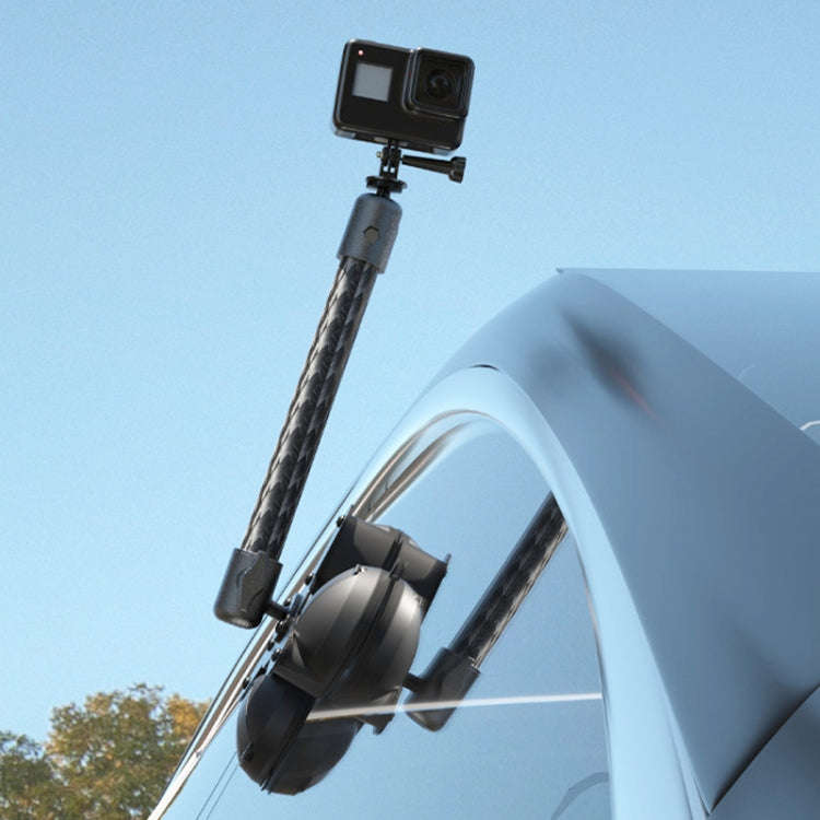 Car Phone Mount Extension Arm Double Jointed Swivel Adjustment Carbon Fiber Bracket Connecting Ro...