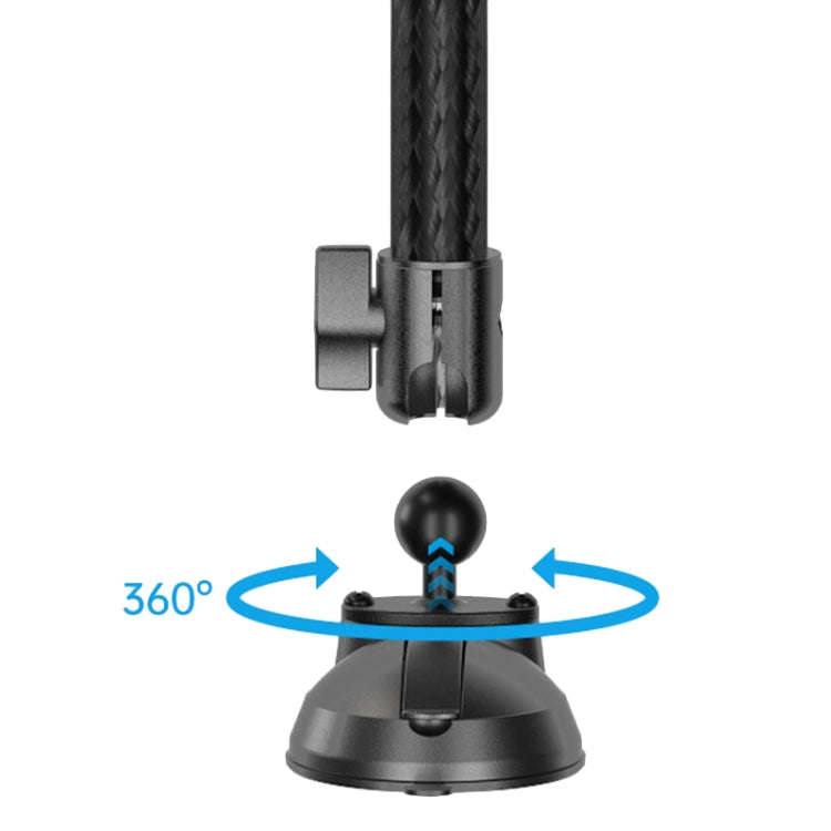 Telescopic Car Phone Mount Extension Arm Double Jointed Swivel Carbon Fiber Bracket Connecting Ro...