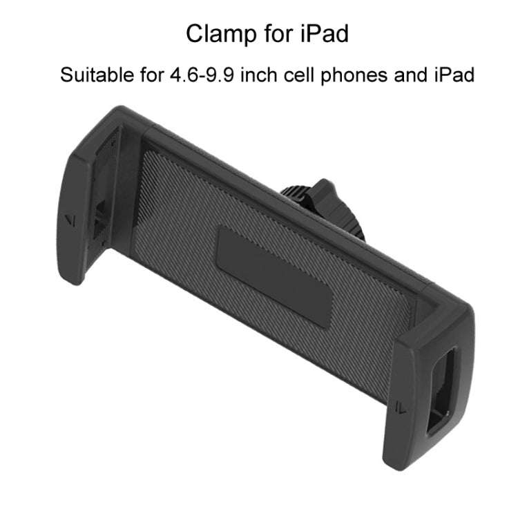 For iPad Car Tablet Holder Suction Cup Mount Car Dashboard Cellphone Stand(Black)