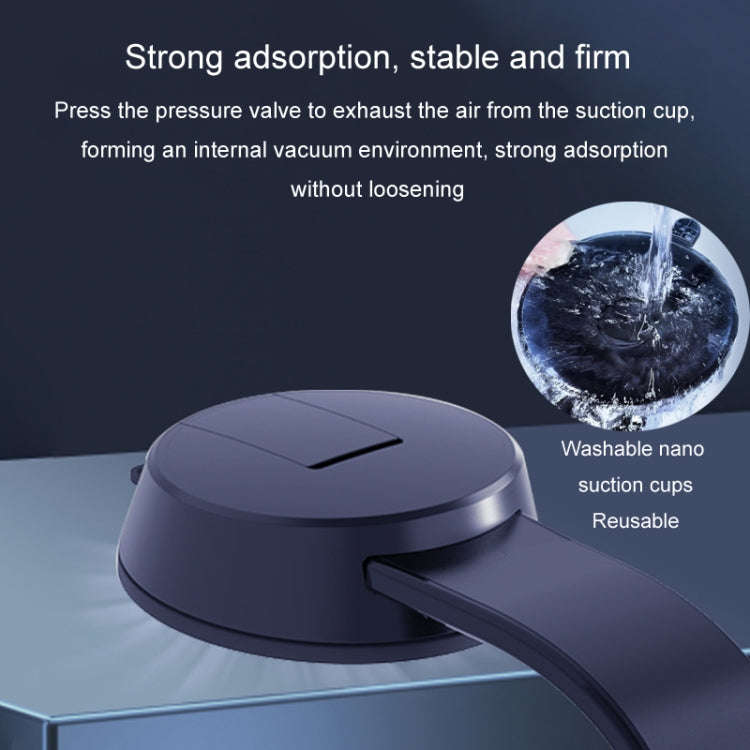 For iPad Car Tablet Holder Suction Cup Mount Car Dashboard Cellphone Stand(Black)