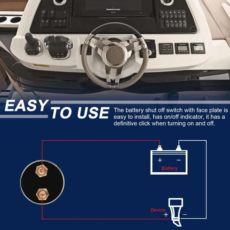 RV Yacht Anti-leakage Battery Power Main Switch With Accessories
