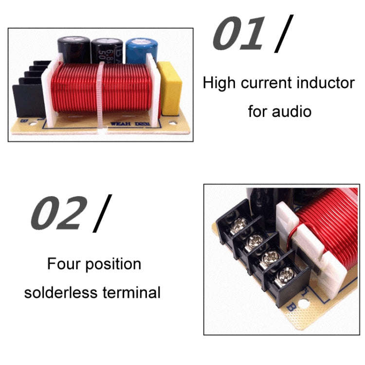 D231 High And Low 2-Way Audio Crossover Bookshelf Speaker Conversion Divider