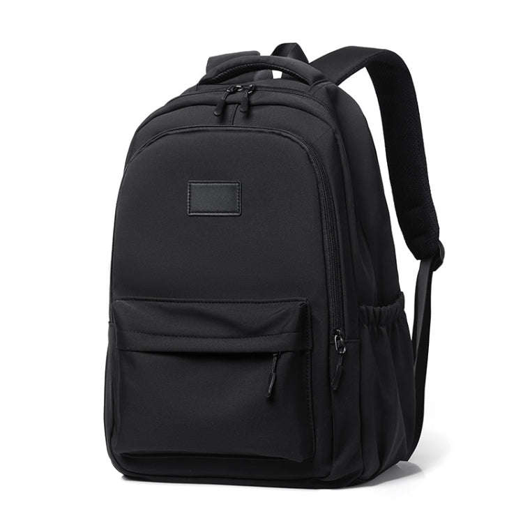 Solid Color Backpack Teenager School Bag Travel Shoulder Bag For Men Women(Black)