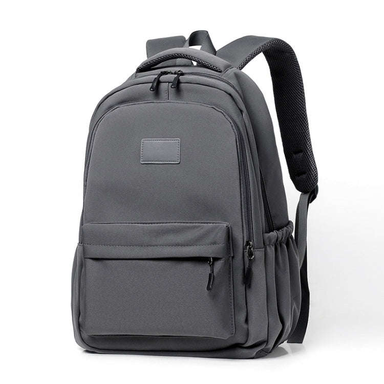 Solid Color Backpack Teenager School Bag Travel Shoulder Bag For Men Women(Gray)