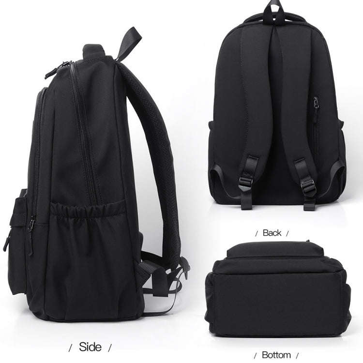 Solid Color Backpack Teenager School Bag Travel Shoulder Bag For Men Women(Gray)