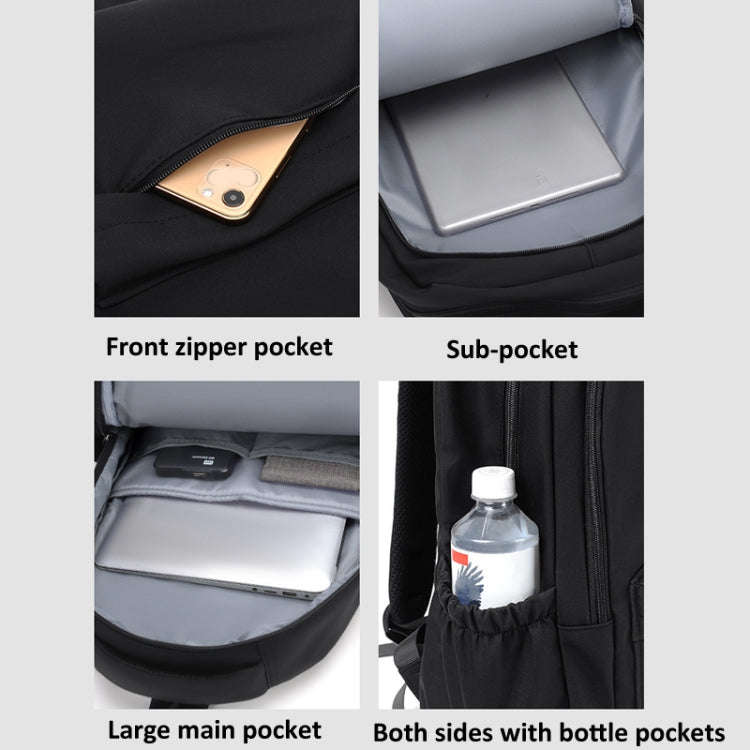 Solid Color Backpack Teenager School Bag Travel Shoulder Bag For Men Women(Gray)