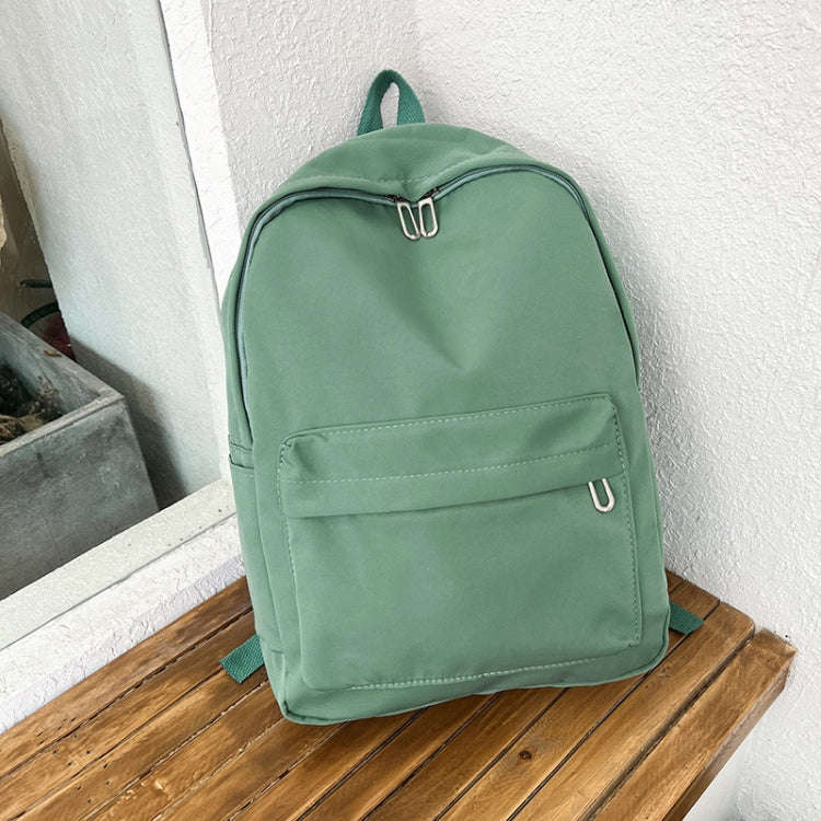 Women Solid Color Backpack Simple Travel Commuter Bag Satchel(Green)