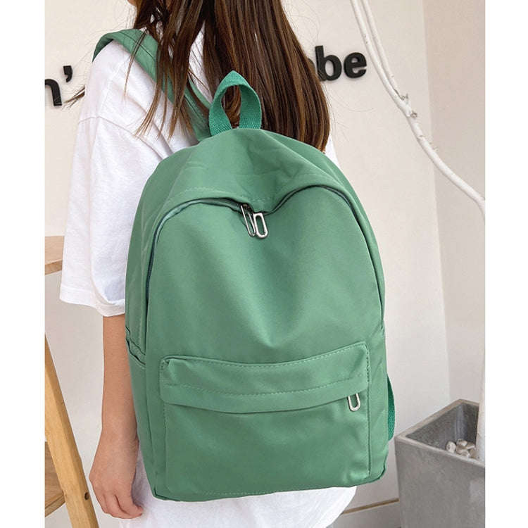 Women Solid Color Backpack Simple Travel Commuter Bag Satchel(Green)
