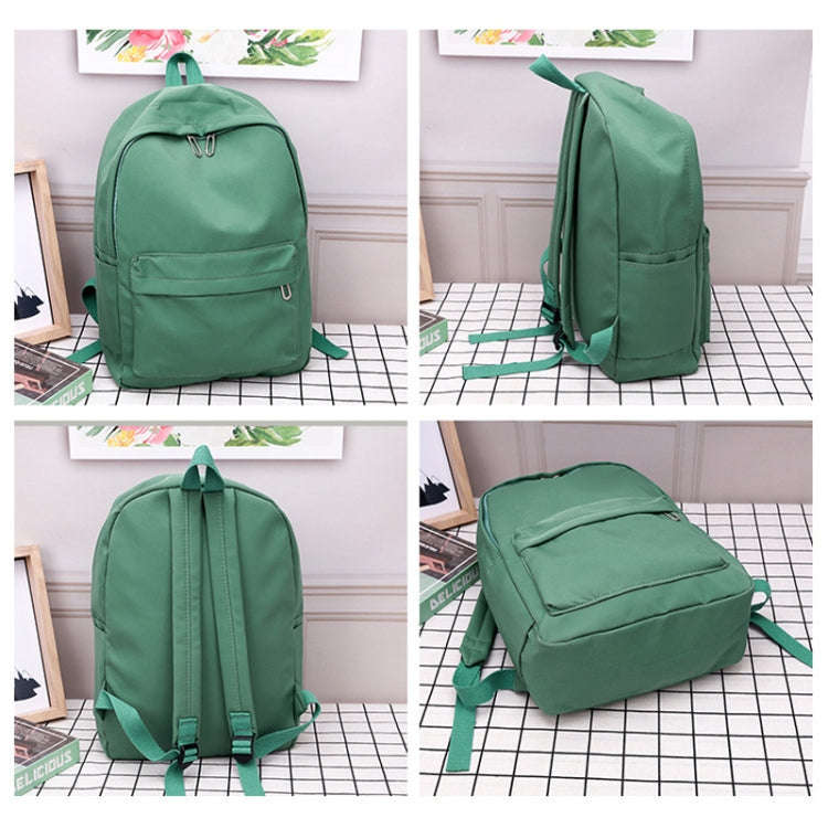 Women Solid Color Backpack Simple Travel Commuter Bag Satchel(Green)