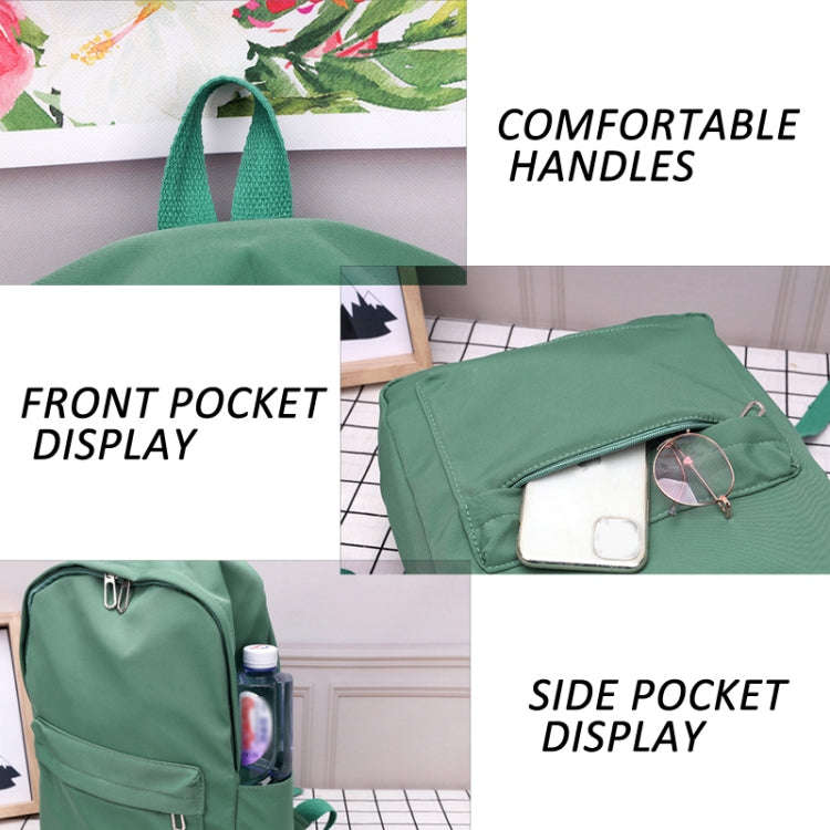 Women Solid Color Backpack Simple Travel Commuter Bag Satchel(Black)