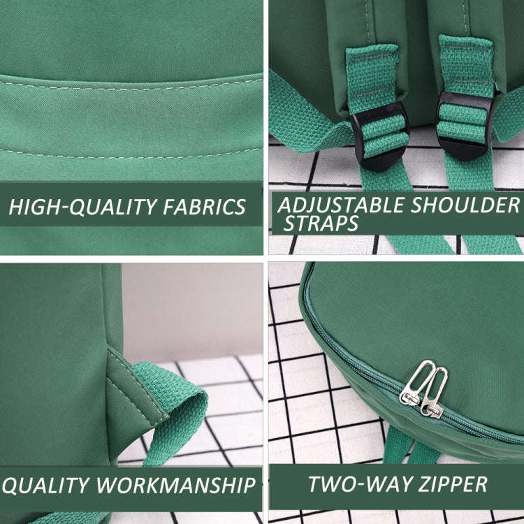 Women Solid Color Backpack Simple Travel Commuter Bag Satchel(Green)