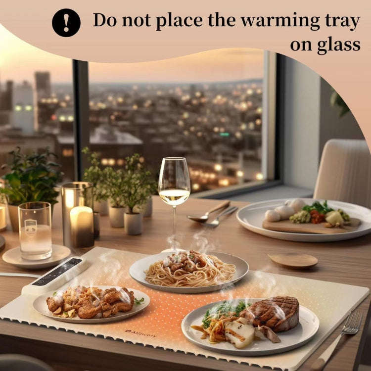 240W Electric Warming Tray Food Warmer with Adjustable Temperature, Timed Close AU Plug