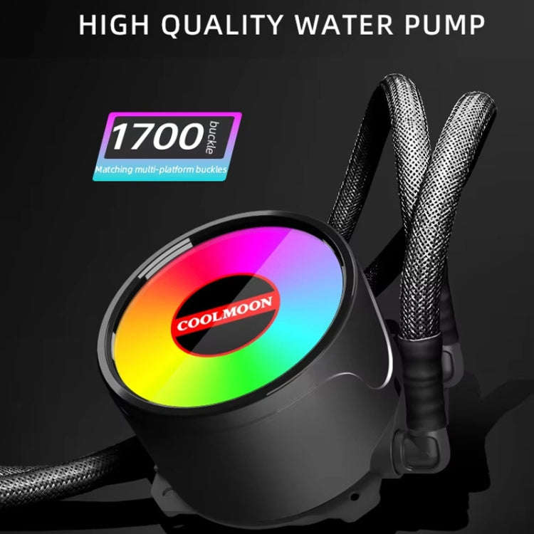 COOLMOON RGB120 5V ARGB Integrated Single Row Multi-Platform CPU Cooler(Black)