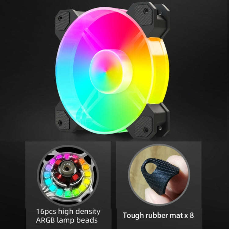 COOLMOON RGB120 5V ARGB Integrated Single Row Multi-Platform CPU Cooler(Black)