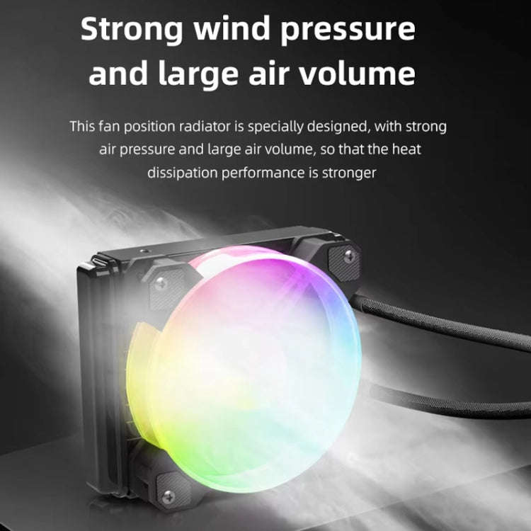 COOLMOON RGB120 5V ARGB Integrated Single Row Multi-Platform CPU Cooler(Black)