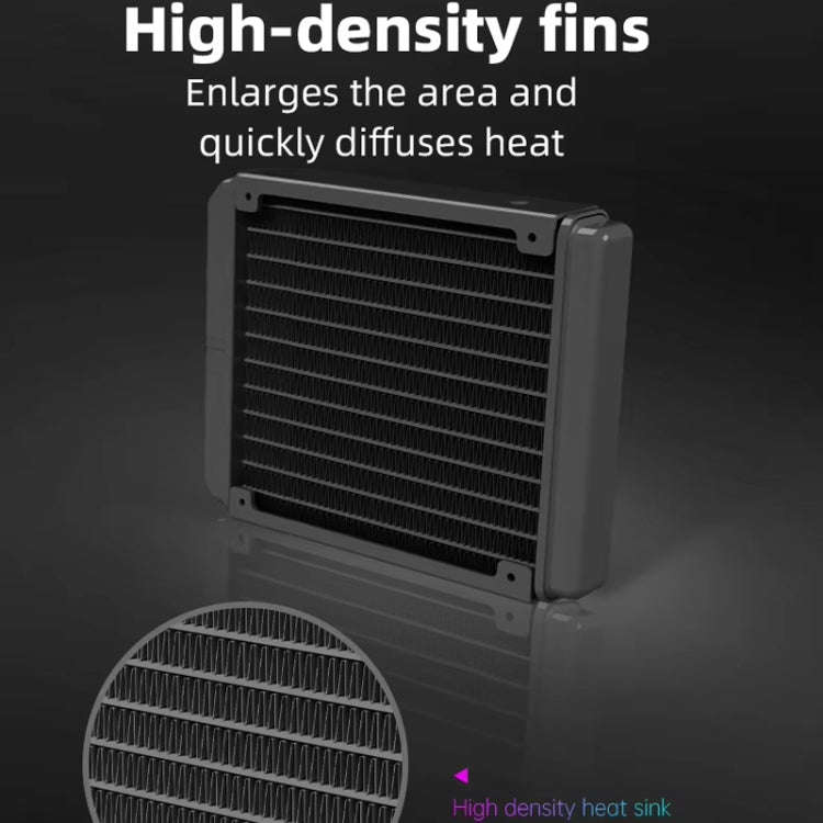 COOLMOON RGB120 5V ARGB Integrated Single Row Multi-Platform CPU Cooler(Black)