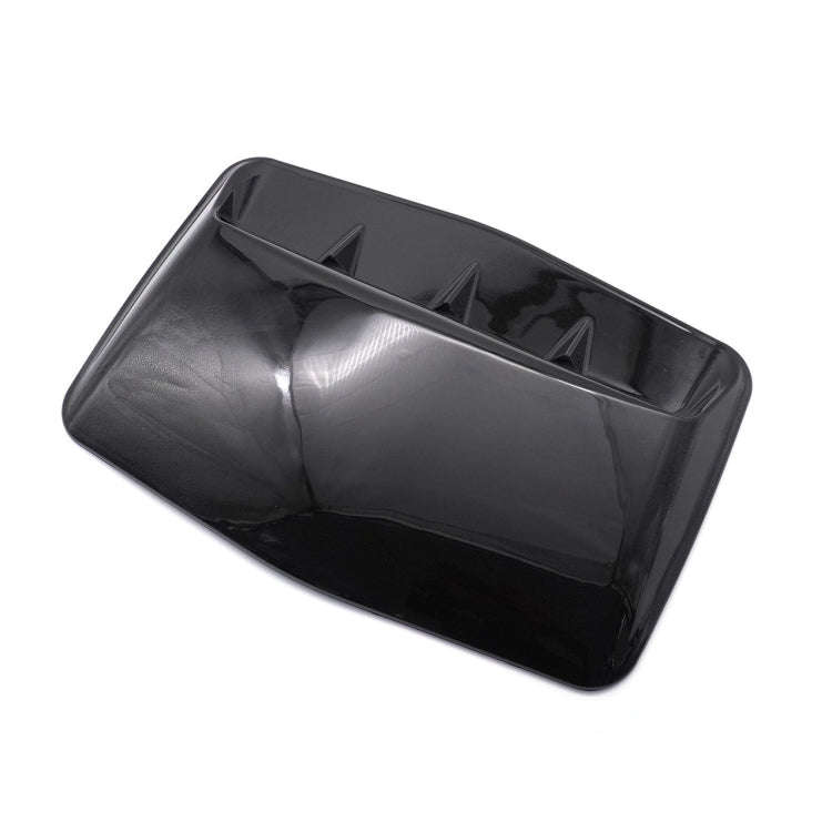 Universal Carbon Car Hood Scoop Air Flow Intake Decorative Turbo Bonnet Vent Cover With Tape(Black)