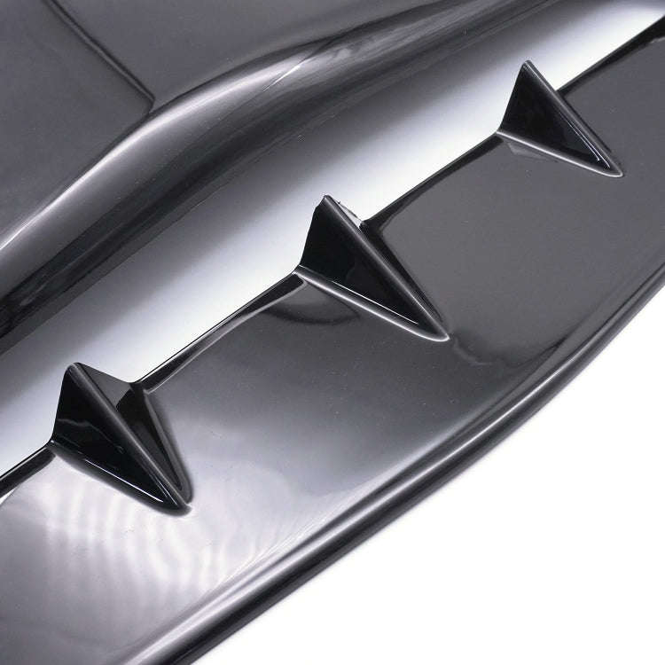 Universal Carbon Car Hood Scoop Air Flow Intake Decorative Turbo Bonnet Vent Cover With Tape(Black)