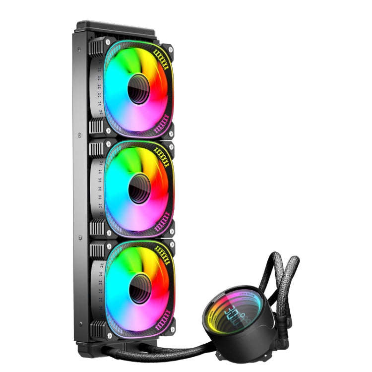 COOLMOON CM-YM-360T Computer ARGB Temperature Display Lens Multi-Platform Integrated CPU Cooler(B...