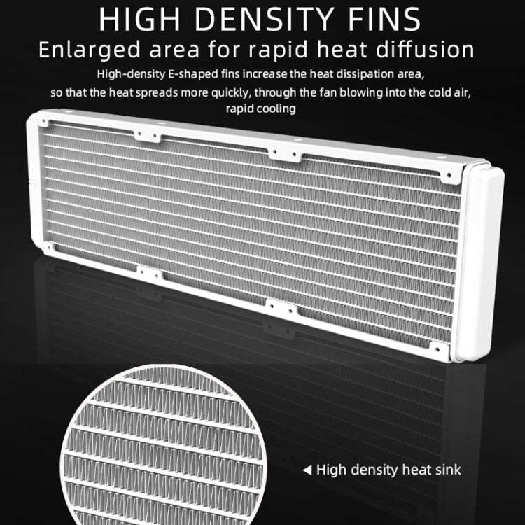 COOLMOON CM-YM-360T Computer ARGB Temperature Display Lens Multi-Platform Integrated CPU Cooler(W...