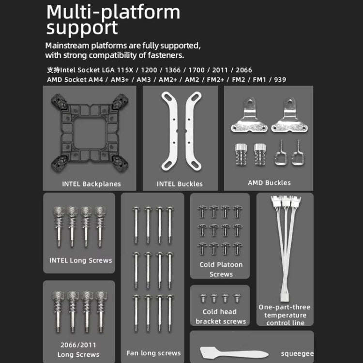 COOLMOON AS360 Magic Diamond Edition Computer Cooler ARGB Water Cooling Light Integrated CPU Radi...