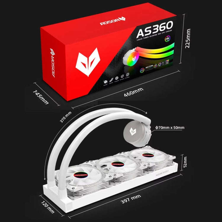 COOLMOON AS360 Magic Diamond Edition Computer Cooler ARGB Water Cooling Light Integrated CPU Radi...