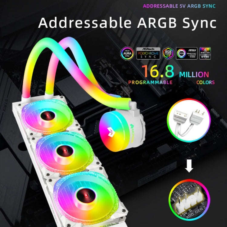 COOLMOON AS360 Magic Diamond Edition Computer Cooler ARGB Water Cooling Light Integrated CPU Radi...