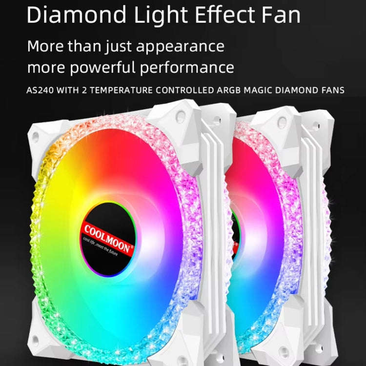 COOLMOON AS360 Magic Diamond Edition Computer Cooler ARGB Water Cooling Light Integrated CPU Radi...