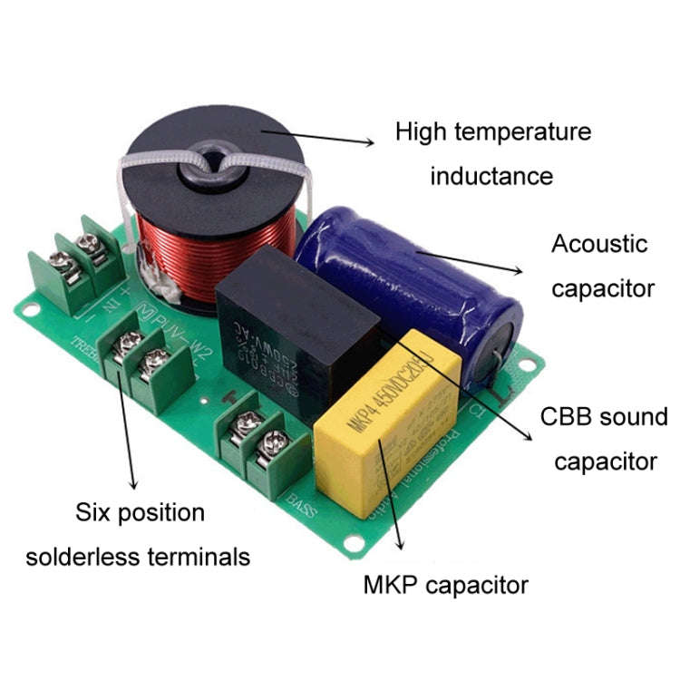 PUV-W2 High And Low 2-Way Audio Crossover Hi-Fi Speaker Conversion Divider