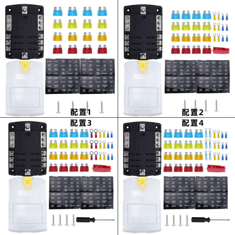 6-Way LED Indicator Fuse Box Socket For RV And Yacht, Set: Configuration 1
