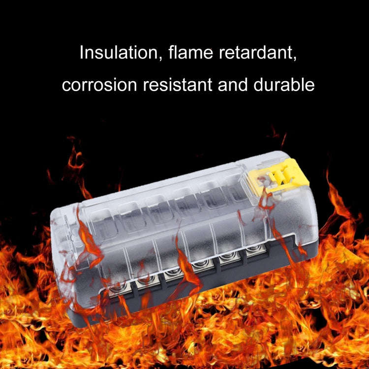 6-Way Plug-In Insulated Cover Fuse Box For Cars Yachts, Set: Enhanced Version A