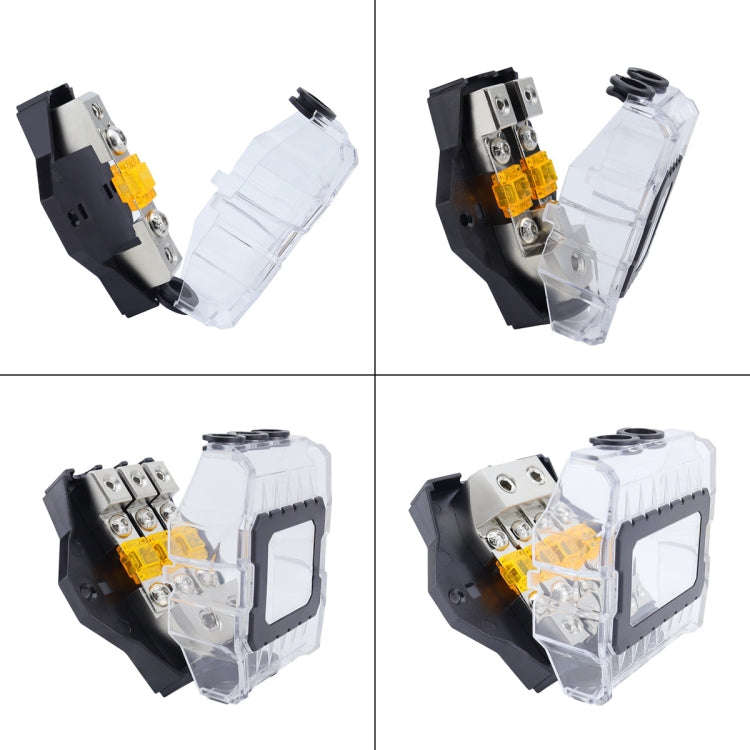 80A Car Audio Amplifier Modified Solid Brass Fuse Holder With Transparent Cover, Specifications: ...