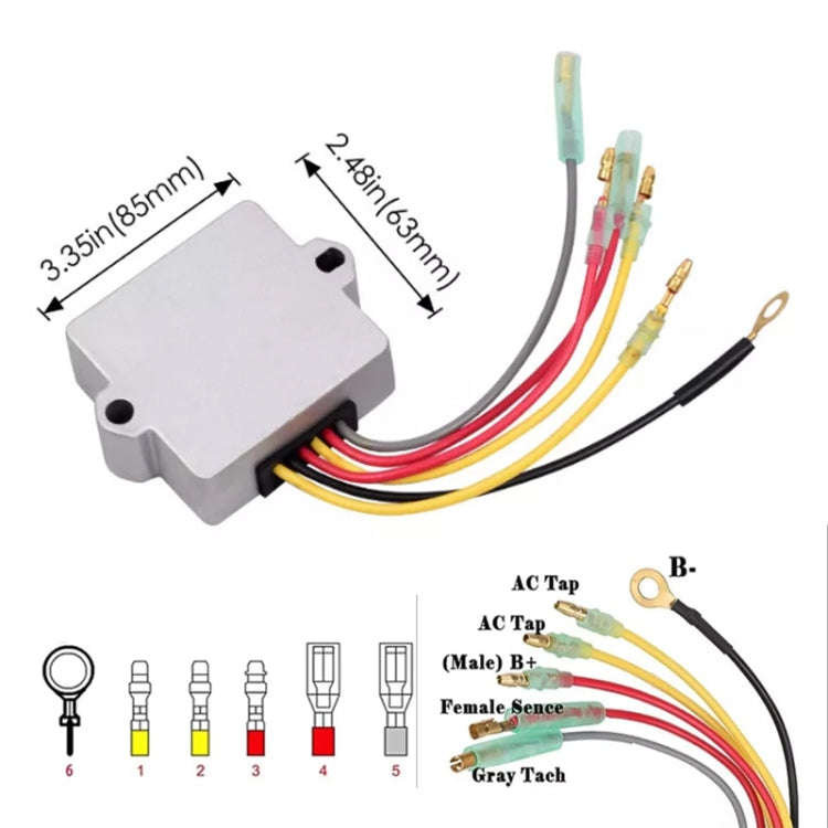 Voltage Regulator Rectifier For Mercury Mariner Outboard 6 Wire 815279 830179-2 815279-3 883072T ...