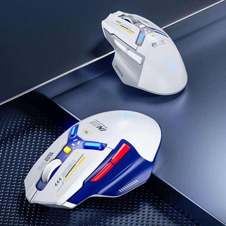 Inphic IN9 Tri-mode Wireless Bluetooth Gaming Office Computer Mouse(White Silent Edition)