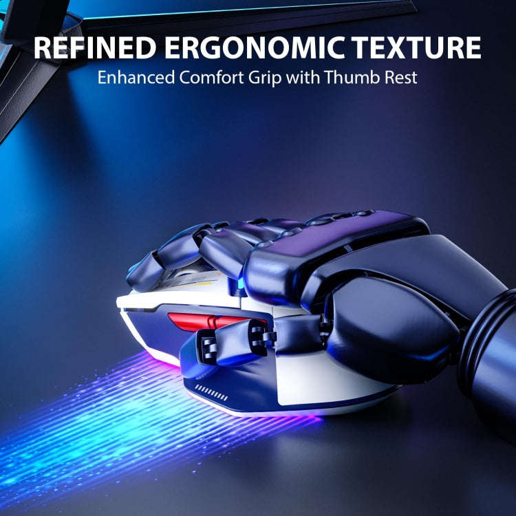 Inphic IN9 Tri-mode Wireless Bluetooth Gaming Office Computer Mouse(White Silent Edition)