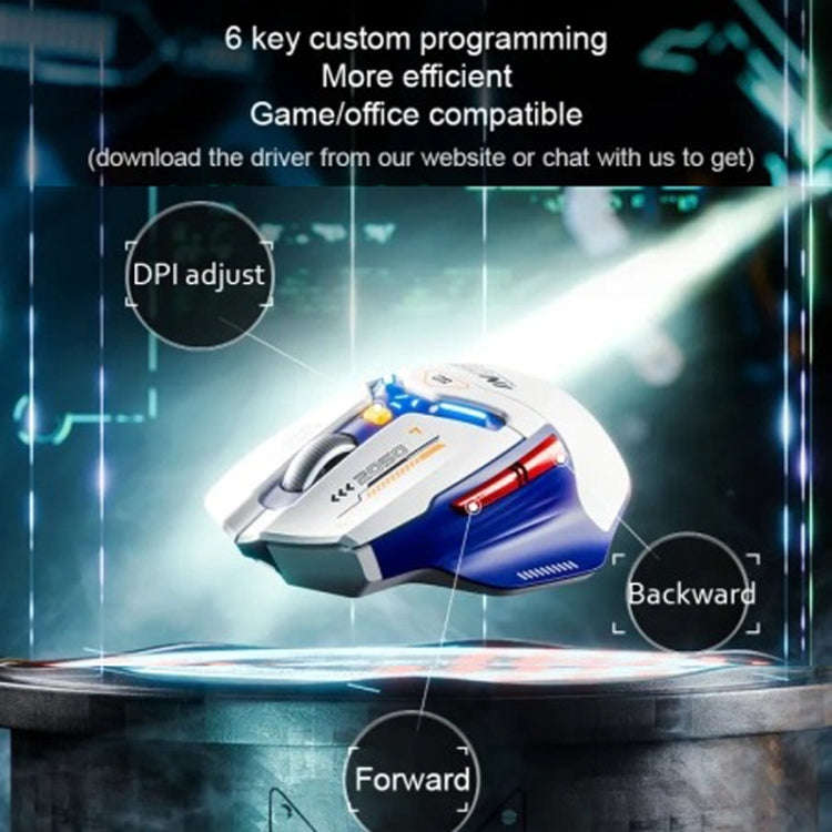 Inphic IN9 Tri-mode Wireless Bluetooth Gaming Office Computer Mouse(White Silent Edition)