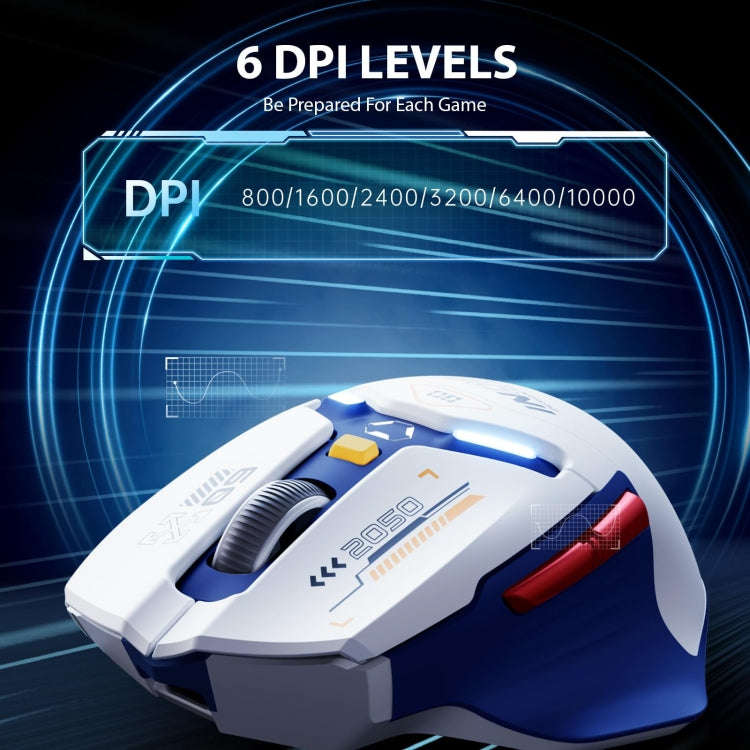 Inphic IN9 Tri-mode Wireless Bluetooth Gaming Office Computer Mouse(White Silent Edition)