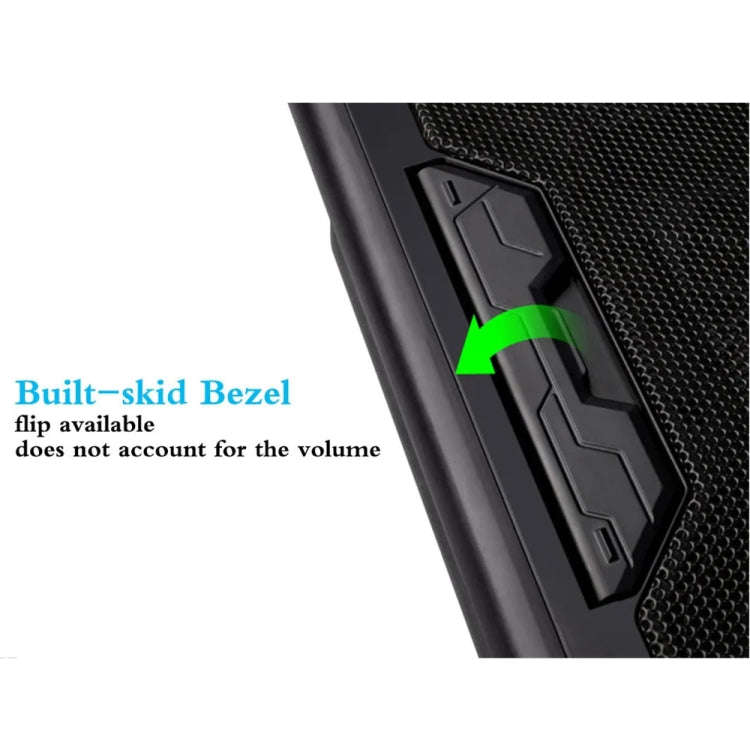 ICE COOREL K6 6-fans Adjustable LCD Display Laptop Stand Radiator(Black)