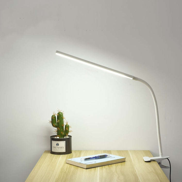 LED Table Lamp With Clamp & Flexible Gooseneck USB Reading Light Bedside Lamp, Spec: White Light ...